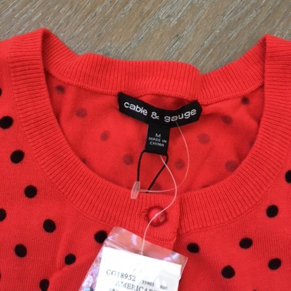 Red Polka Dot Sweater - Picture 3 of 4